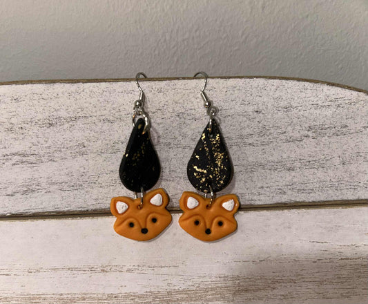 Clay Fox earrings