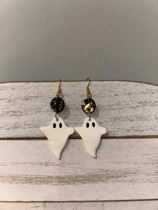 Clay Ghost Earrings