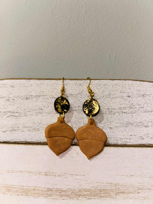 Acorn Clay Earrings