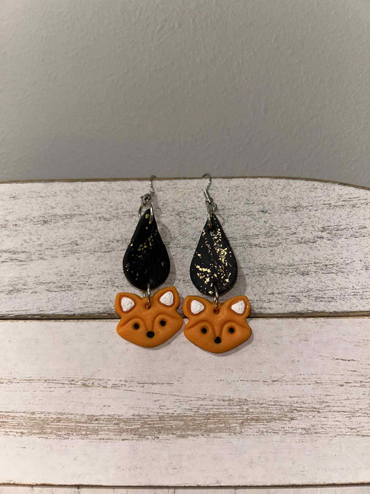 Clay Fox earrings